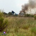 Cae avión de Aeroméxico en aeropuerto en Durango