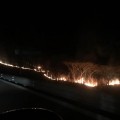 Incendio en tramo nuevo de carretera