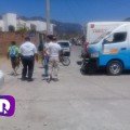 Choca motociclista contra camioneta de consultorios médicos