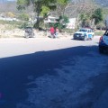 Derrapa motociclista en Playa Grande