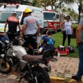 Derrapa motociclista en Paseo de La Marina