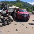 Tremendo accidente en la carretera de Mismaloya.