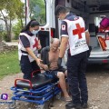 Masculino sufre accidente mientras hacía trabajo de albañilería