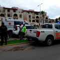 Motociclista derrapa sobre Las Torres