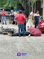 Accidente entre motocicleta y camioneta deja una mujer herida en Coapinole