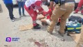 Accidente entre motociclista y vehículo en Calle Exiquio Corona   deja un herido