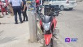 Accidente entre motociclista y vehículo en Calle Exiquio Corona   deja un herido