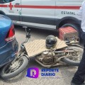 Accidente Vial en la Francisco Villa deja a un motociclista lesionado.