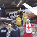 Cae avioneta en tienda de Temixco, Morelos