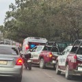 Caos vial tras operativo policial en el crucero de las juntas