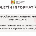 CAPTURA FISCALÍA DE NAYARIT A PRESUNTO FEMINICIDA DE PUERTO VALLARTA
