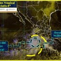 Depresión Tropical “Dieciséis-E” prevén que ocasionará lluvias fuertes a puntuales