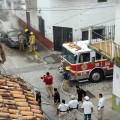 Fuego en el Centro! Vehículo se Incendia en Calle Guerrero y Matamoros 
