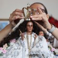 Hermosa tradición el “Baño a la Virgen del Rosario de Talpa"