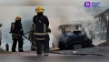 Incendio consume vehículo en Colonia Copinole