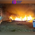 Incendio de lancha en Colonia Villa las Flores desencadena operativo de emergencia
