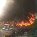 Incendio de llantas en el Relleno del Gavilán moviliza a los bomberos
