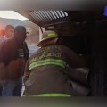 Incendio en motor de autobús turístico en Unión de Tula es controlado a tiempo