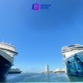 Llegan miles de turistas en triple arribo de cruceros