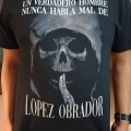 Morena desata polemica por imagen de la Santa Muerte con leyenda sobre López Obrador