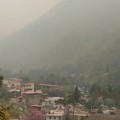 Nubes mezcladas con humo cubren Puerto Vallarta