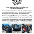 Pancho Barraza  sufre un accidente automovilístico