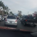 Tráfico intenso de bahía de banderas a Puerto Vallarta.