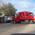 Tráfico lento en carretera a Ixtapa