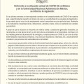 UNAM recomienda volver al uso de cubrebocas pues COVID-19 circula ampliamente a nivel comunitario.