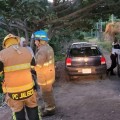 Volcadura de Toyota deja lesionados y daños materiales en la colonia Jardines