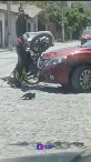 Accidente en Playa Grande involucra moto y auto