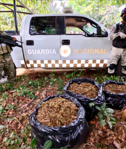 Aseguran 25 kilos de Mariguana en Tomatlán, Jalisco