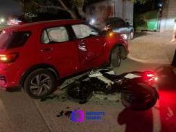 Choque de Motociclista en Avenida Víctor Iturbe El Pirulí