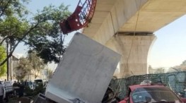 Colapsó estructura en tramo del Tren Interurbano México-Toluca