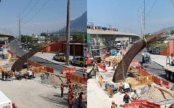 Colapsa estructura del Metro de Monterrey