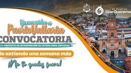 Convocatoria para intervención de letras de Puerto Vallarta, se extiende una semana más.