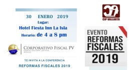 Corporativo Fiscal PV Ofrecerá conferencia sobre Reformas Fiscales 2019