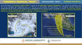 Depresión Tropical Diecisiete-E ya es tormenta tropical
