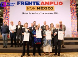 Frente Amplio por México da a conocer a los cuatro aspirantes que continúan en el proceso interno previo a las elecciones 2024