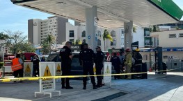 Individuo provoca incendio en gasolinera de Puerto Vallarta