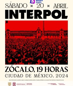 Interpol se presentará en el  Zócalo Capitalino gratis!
