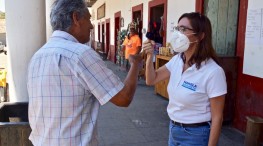 Marcela Navarrete, candidata a la diputación local, recorre el Distrito 05