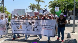 Marchan animalistas en Puerto Vallarta