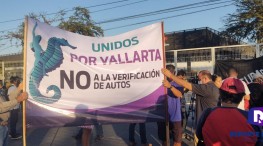 Protestan contra Verificación en Vallarta.