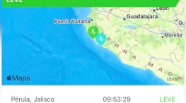 Se registró #sismo de intensidad LIGERO en Jalisco Costa Sur.