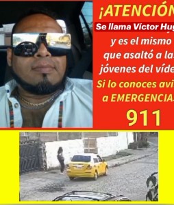 Taxistas identifican a presunto asaltante, se llama Víctor Hugo "N"