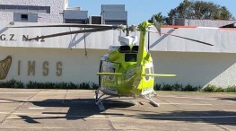 Trasladan a paciente en helicóptero a Guadalajara