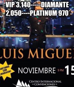 Luis Miguel ofrecerá gran concierto en Puerto Vallarta el próximo 15 de noviembre.
